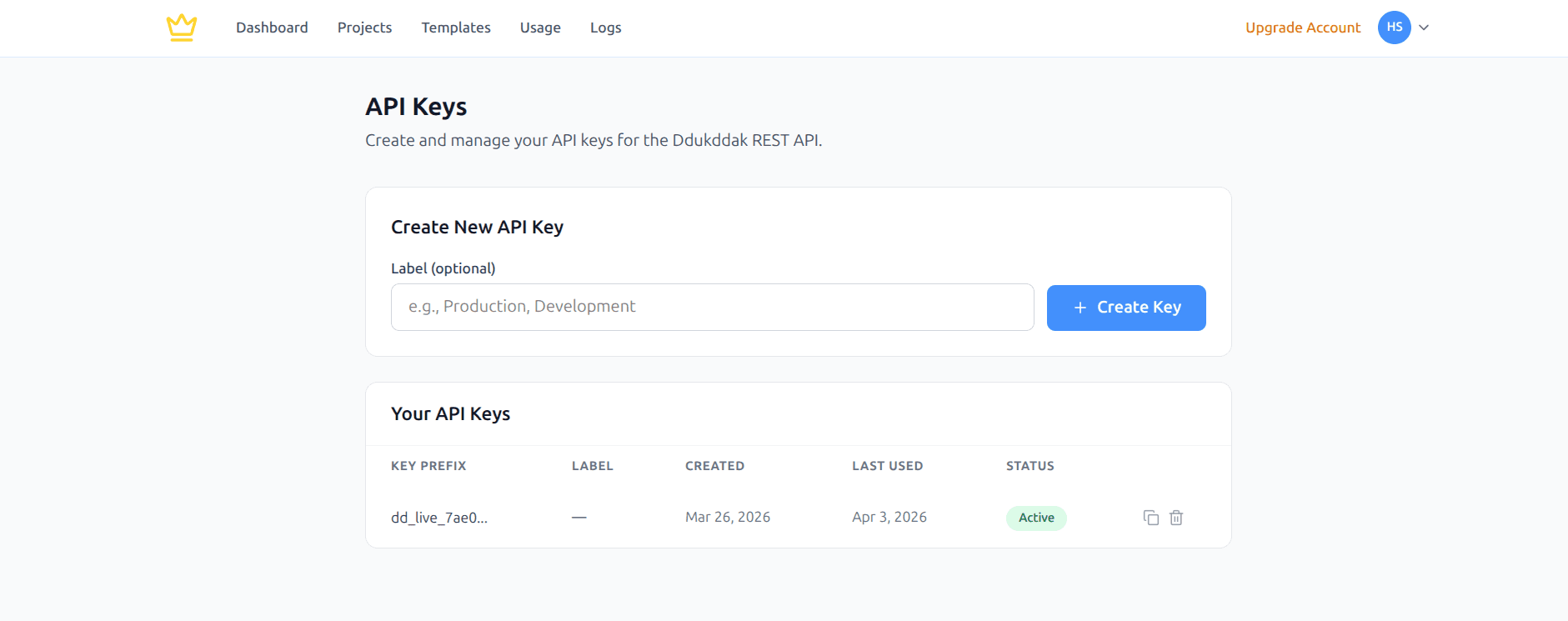 API Keys